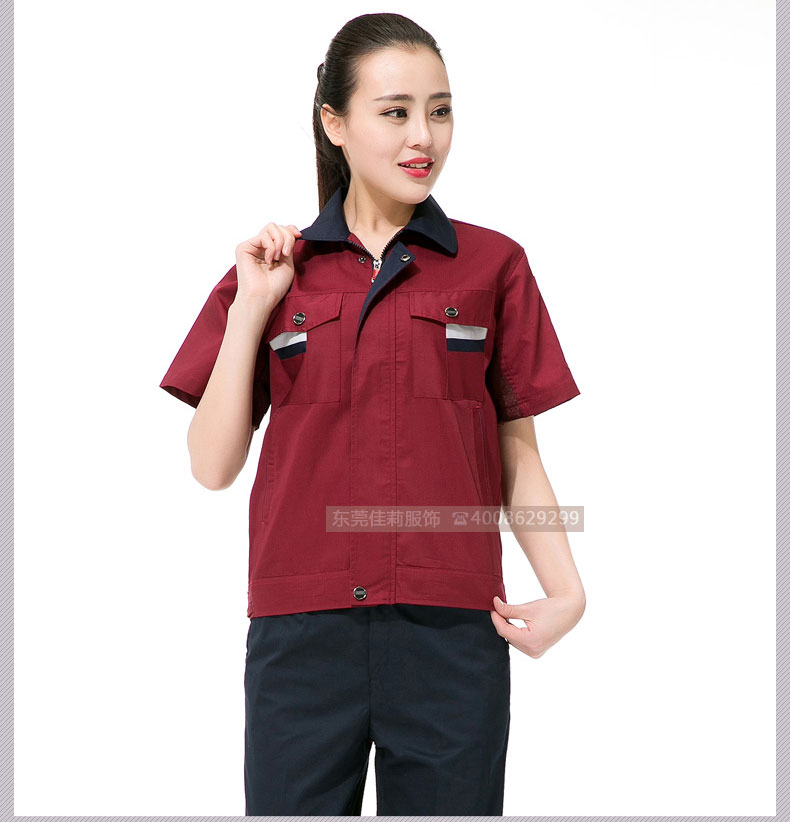 機械加工作服夏季套裝效果展示01