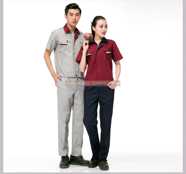 機械加工作服夏季套裝效果展示05